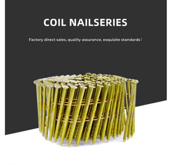 High Quality 0.083*2 Inch White Paint Coil Nails Thread Shank