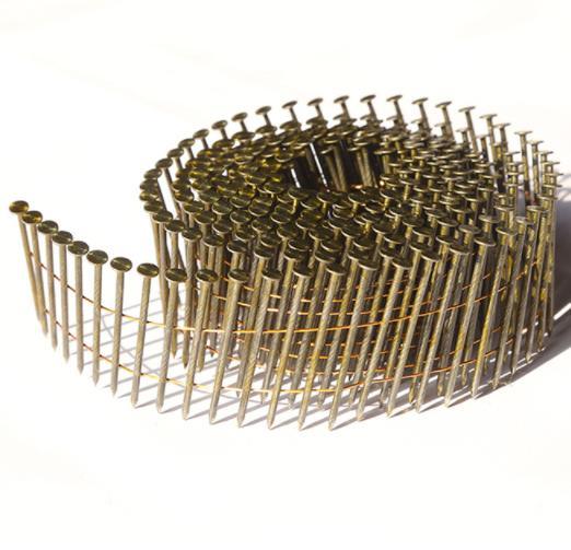 2 1/4′ ′ X. 099′ ′ Wire Pallet Coil Nails Clavos Helicoidales Screw Shank Diamond Point