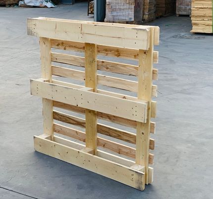 Buen precio ISO9001 Paletas de madera tratadas térmicamente 1200 X 1000 mm Paletas de madera Euro en línea