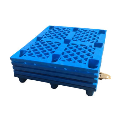 Buen precio Palet de plástico de exportación de un solo uso, anidable de nueve pies, HDPE reciclado para trabajo ligero, entrada de 4 vías en línea