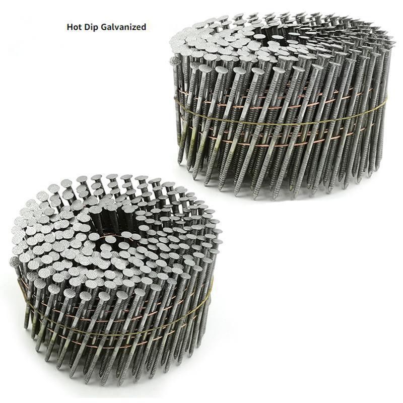 0.083 * 2 pulgadas de galvanizado de la bobina de la uña de la pintura blanca del hilo de las uñas de la barrera para la madera de la paleta
