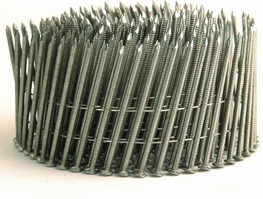 0.083 * 2 pulgadas de galvanizado de la bobina de la uña de la pintura blanca del hilo de las uñas de la barrera para la madera de la paleta