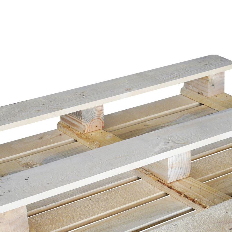 Paleta de madera fumigada de cuatro lados Paleta europea de madera tamaño 1200 * 800 * 144