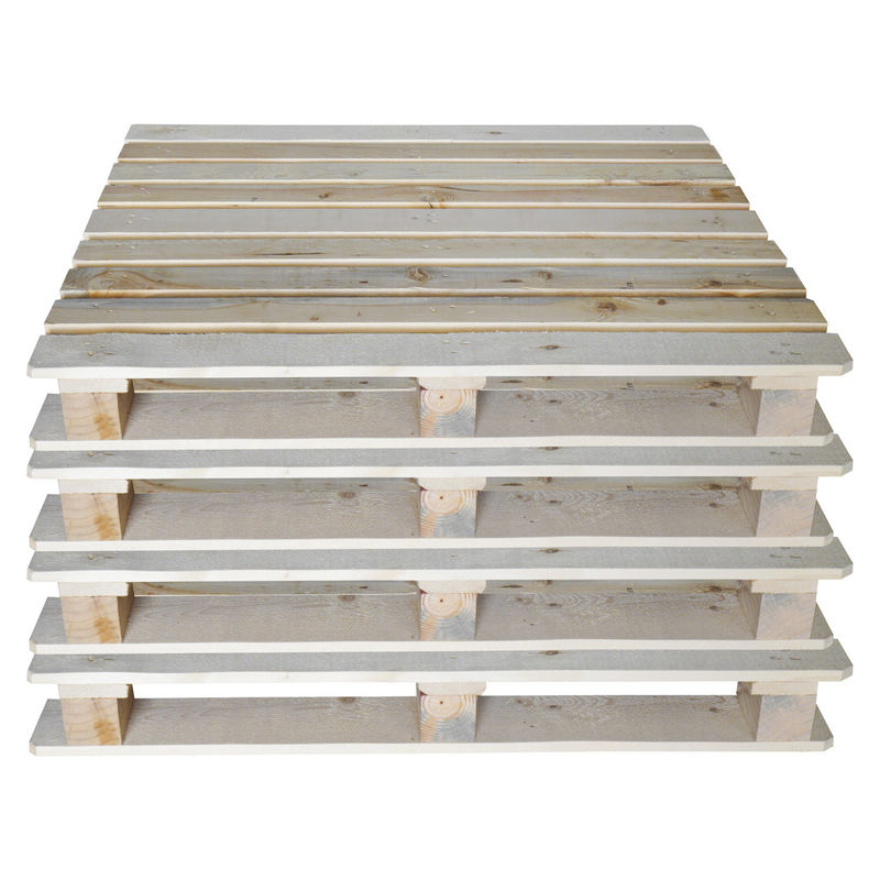 Paleta de madera fumigada de cuatro lados Paleta europea de madera tamaño 1200 * 800 * 144