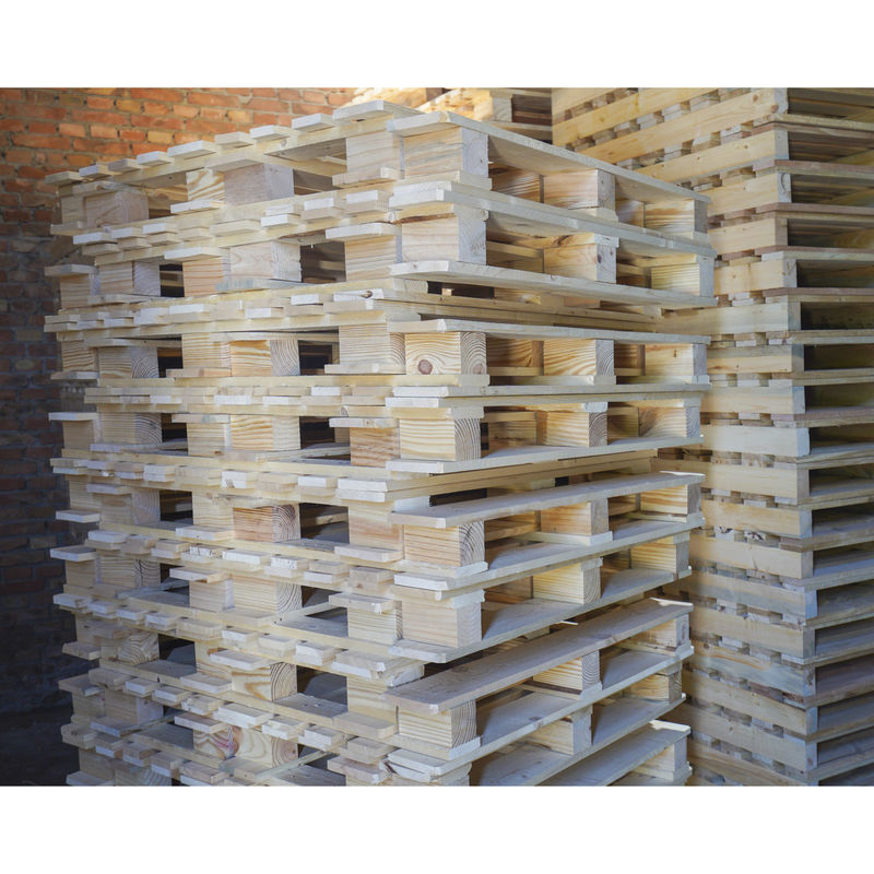 Palés de madera tratados térmicamente Palés de contrachapado Euro estándar para el transporte y almacenamiento