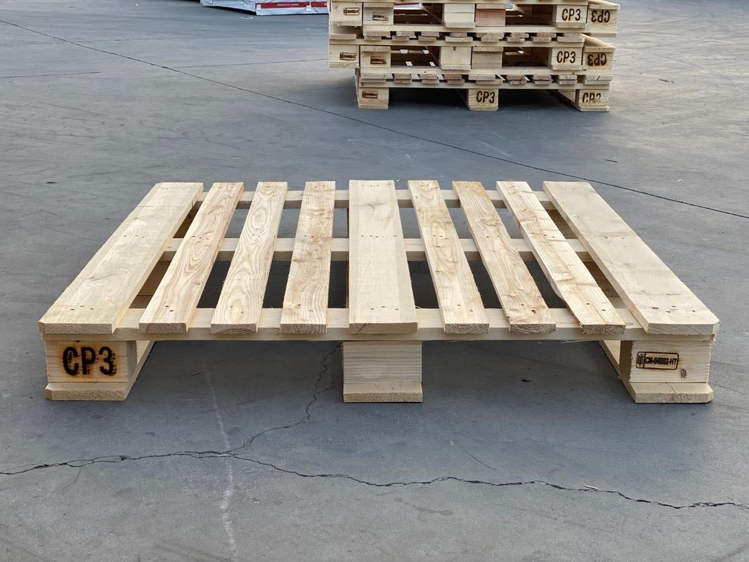 Paletas tratadas térmicamente para trabajos pesados Economía de entrada de 4 vías Paleta reforzada Almacén duradero