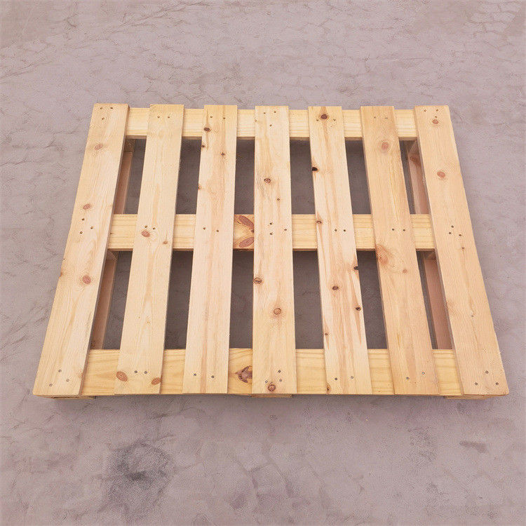 Paletas de madera sólida tratadas térmicamente Paletas duraderas de cuatro vías para carretillas elevadoras