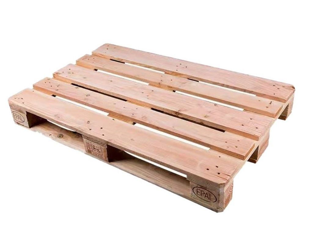 Logística Almacenamiento Ispm Palés tratados térmicamente Cuatro lados en horquilla Palés de madera euro