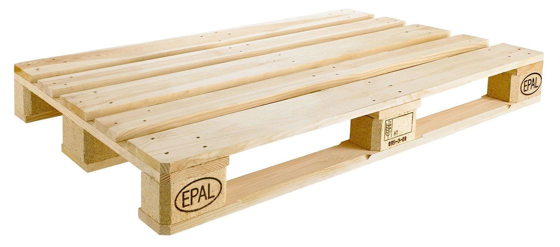 Logística Almacenamiento Ispm Palés tratados térmicamente Cuatro lados en horquilla Palés de madera euro