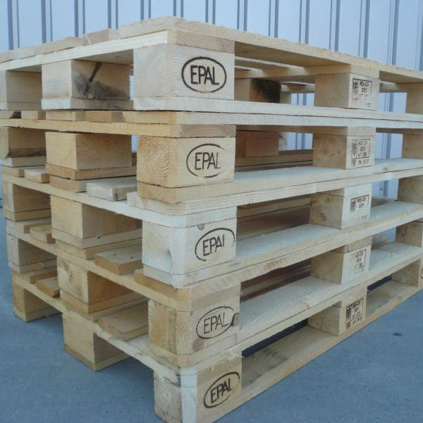 Europa Paletas de madera decorativas de EPAL 1200X1000 Carga de paletas de madera de pino