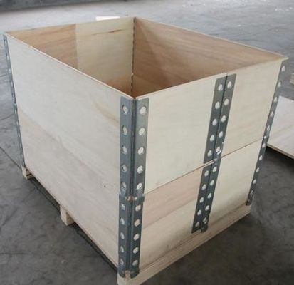 Buen precio Logística Cajas de madera apilables Transporte Cajas de madera grandes Almacenamiento Caja de coaming en línea