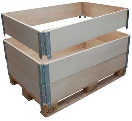 Buen precio Envasado Caja de transporte de madera de bandas de acero de madera contrachapada Caja de envío sin clavos en línea