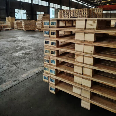 Buen precio Paleta de madera de entrada de 4 vías de carga de una sola cara Paleta de carga de 1200 x 1000 mm para el transporte en almacén en línea